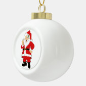 笑顔のクリスマスサンタ セラミックボールオーナメント (右)