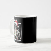 笑顔のクリスマススカル飲みCof付きクリスマススケルトン コーヒーマグカップ (正面左)