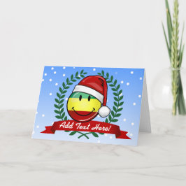 笑顔のクリスマススタイルラスタファリア国旗 シーズンカード