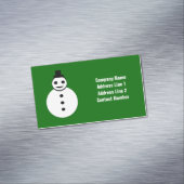 笑顔のクリスマス雪だるまカスタム名刺 マグネット名刺 (インサイチュ)