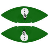 笑顔のクリスマス雪だるまサッカー アメリカンフットボール (パネル)