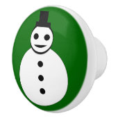 笑顔のクリスマス雪だるまセラミックノブ セラミックノブ (右)