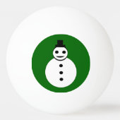 笑顔のクリスマス雪だるまピンポンボール 卓球ボール (裏面)