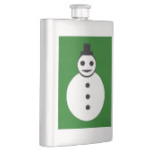 笑顔のクリスマス雪だるまフラスコ フラスク (右)
