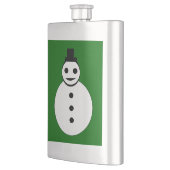 笑顔のクリスマス雪だるまフラスコ フラスク (左)