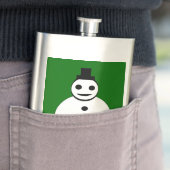 笑顔のクリスマス雪だるまフラスコ フラスク (インサイチュ)