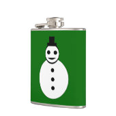 笑顔のクリスマス雪だるまフラスコ フラスク (左)