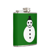 笑顔のクリスマス雪だるまフラスコ フラスク (右)