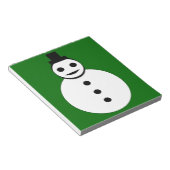 笑顔のクリスマス雪だるまメモ帳 ノートパッド (アングル)