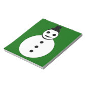 笑顔のクリスマス雪だるまメモ帳 ノートパッド (回転)