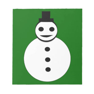 笑顔のクリスマス雪だるまメモ帳 ノートパッド