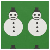 笑顔のクリスマス雪だるま工芸品 ファブリック (クローズアップ)
