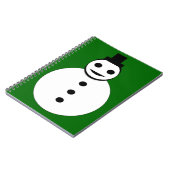 笑顔のクリスマス雪だるま手帳 ノートブック (左側)