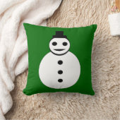 笑顔のクリスマス雪だるま枕 クッション (ブランケット)