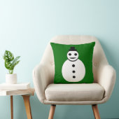 笑顔のクリスマス雪だるま枕 クッション (椅子)