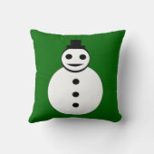 笑顔のクリスマス雪だるま枕 クッション (裏面)