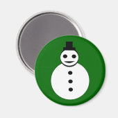 笑顔のクリスマス雪だるま磁石 マグネット (正面/裏面)