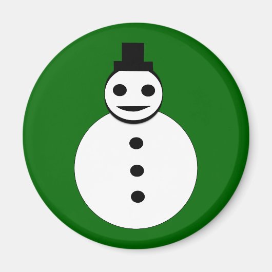笑顔のクリスマス雪だるま磁石 マグネット (正面)