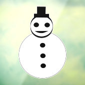 笑顔のクリスマス雪だるま ウィンドウサイン (シート3)