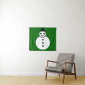 笑顔のクリスマス雪だるま タペストリー (インサイチュ(横))