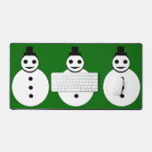 笑顔のクリスマス雪だるま デスクマット (キーボード&マウス)