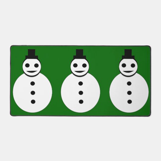 笑顔のクリスマス雪だるま デスクマット (正面)