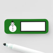 笑顔のクリスマス雪だるま 名札 (インサイチュ)