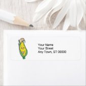 笑顔のコーンキャラクター ラベル (インサイチュ)