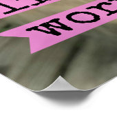 笑顔のゴールデンレトリバードッグより心配なく生きる ポスター (角)