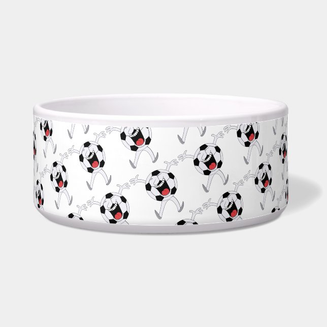 笑顔のサッカーボールマスコット ボウル (正面)