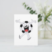 笑顔のサッカーボールマスコット ポストカード (スタンド正面)
