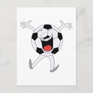 笑顔のサッカーボールマスコット ポストカード