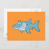 笑顔のサメ ポストカード (正面/裏面)