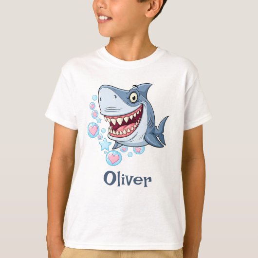 笑顔のサメ Tシャツ (正面)