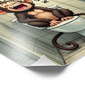 笑顔のサル フォトプリント            (角)