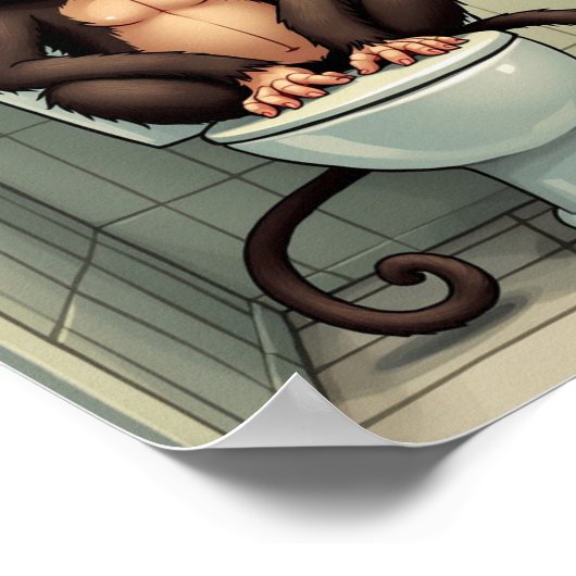 笑顔のサル ポスター (角)