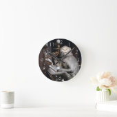 笑顔のサル ラウンド壁時計 (ホーム)