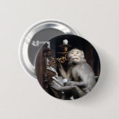 笑顔のサル 缶バッジ (正面&裏面)