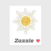 笑顔のサンサンシャインビニールカットシール シール (シート)