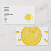 笑顔のサンシャインサンハッピーサマーカートゥーンアート 名刺 (正面/裏面)