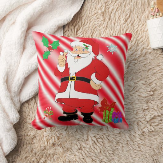 笑顔のサンタ・クリスマス クッション (ブランケット)