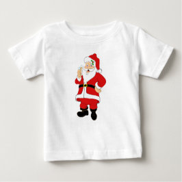 笑顔のサンタ・クリスマス ベビーTシャツ