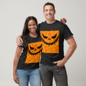 笑顔のジャックオランタン顔ハロウィンティー Tシャツ (ユニセックス)