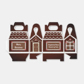 笑顔のジンジャーブレッドハウスチョコレートペパーミント フェイバーボックス (折り畳みなし)