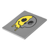 笑顔のスカル顔 ノートパッド (回転)