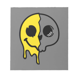 笑顔のスカル顔 ノートパッド