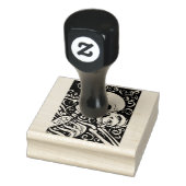 笑顔のスケルトンと彼のハロウィーンのカボチャのちょうちん、ハロウィーン ラバースタンプ (スタンプ)