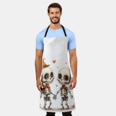 笑顔のスケルトン エプロン (着用した状態)