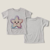 笑顔のスター幼児のTシャツ (デザイン正面&裏面)