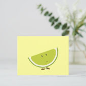 笑顔のスライスライムキャラクター ポストカード (スタンド正面)